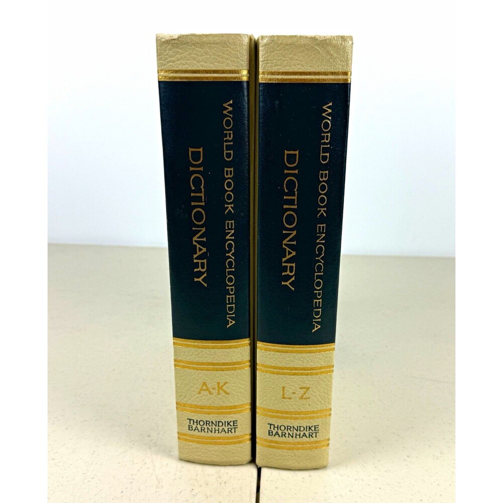 World Book Encyclopedia Dictionary 2-Vol A-K & L-Z Hardcover 1966 Barnhart